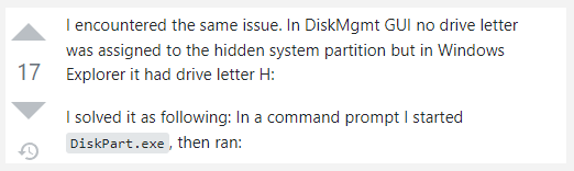 change drive letter of system reserved partition a user report from the superuser forum