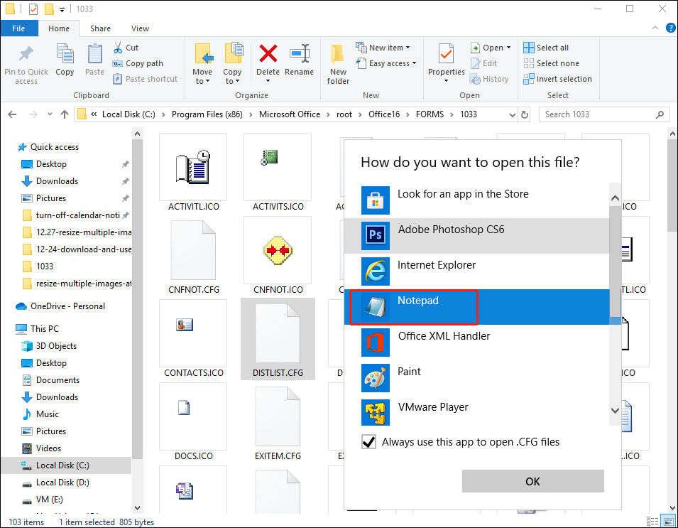 select Notepad
