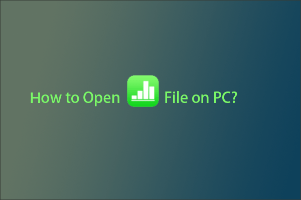 how to open Numbers file on pc