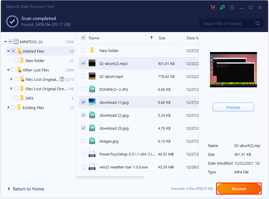 check needed files