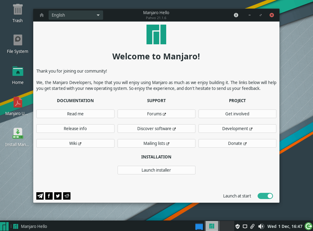 try Manjaro on USB