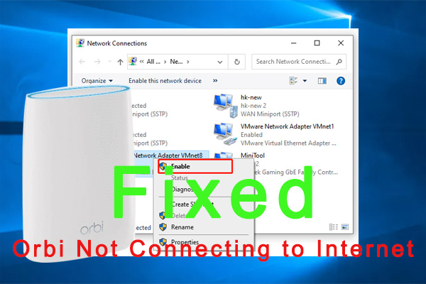 Orbi not connecting to internet