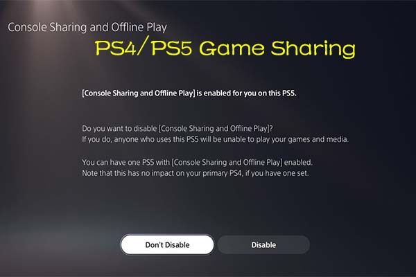 PS5 game sharing