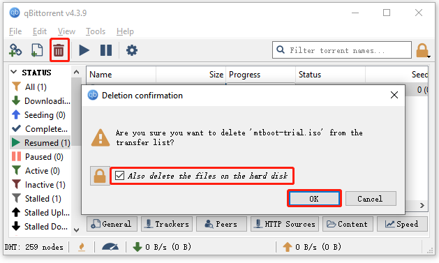 delete the torrent file