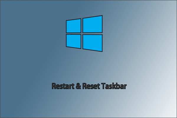 restart or reset taskbar