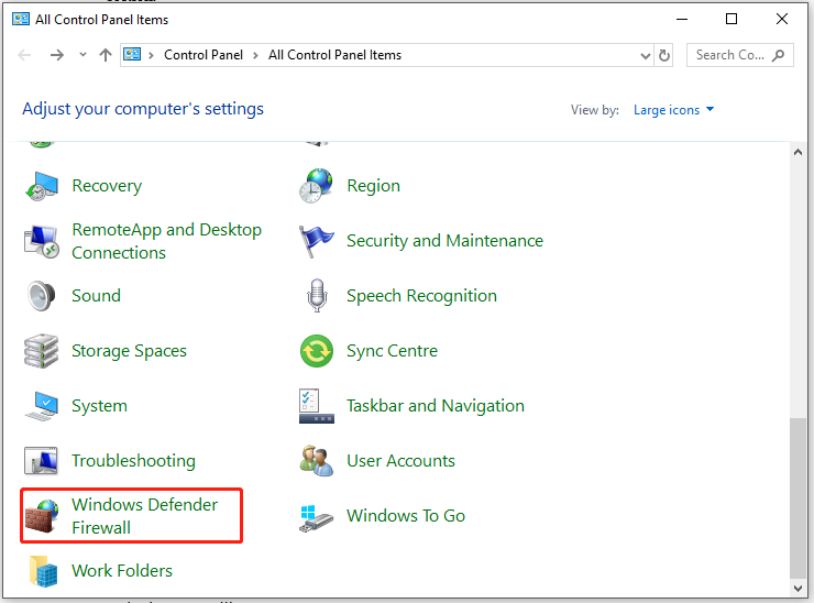 Windows Defender Firewall