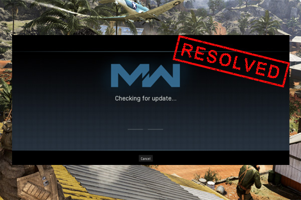warzone stuck on checking for update thumbnail