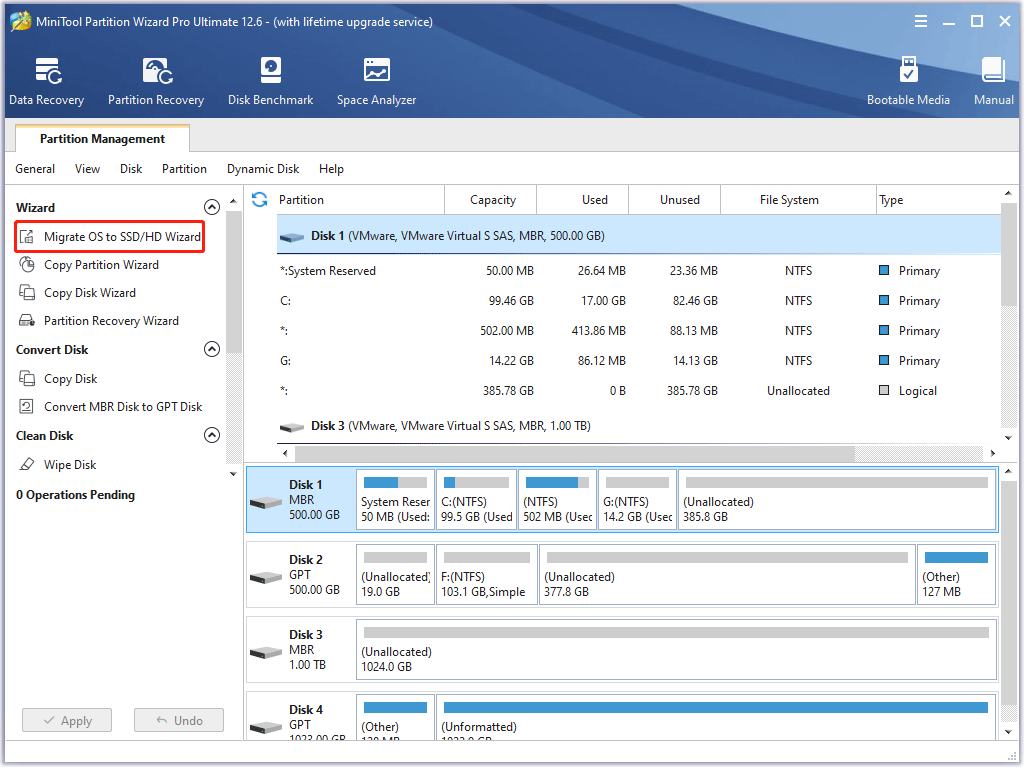 use the Migrate OS to SSD/HD feature