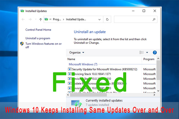 win10 keeps installing the same updates thumbnail