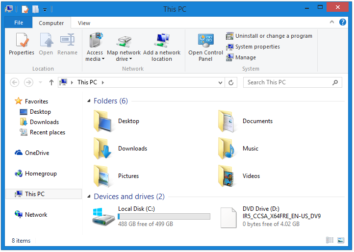 File Explorer Windows 8.1