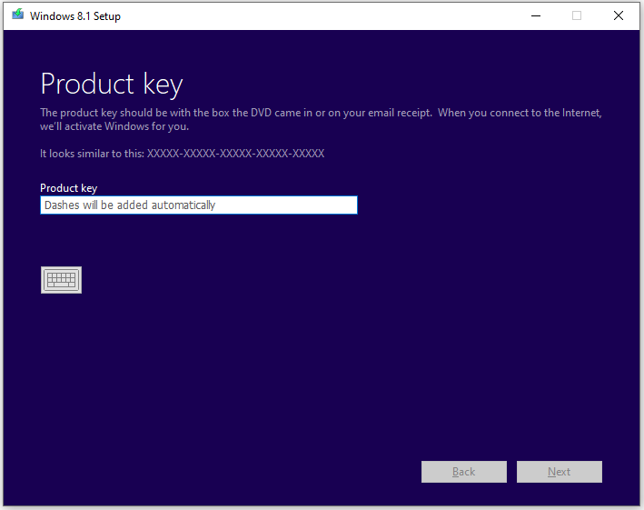 input product key