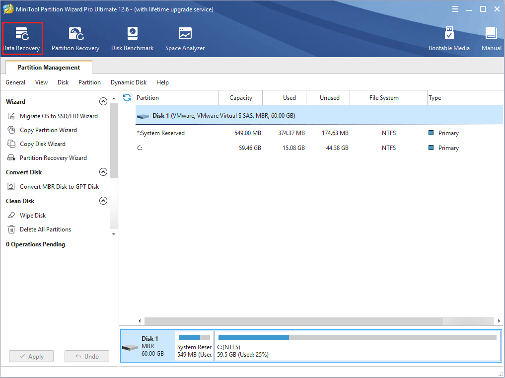 data recovery feature