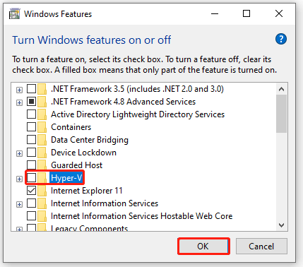 disable Hyper-V