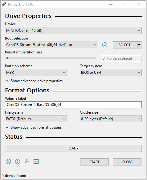 burn CentOS to USB