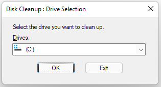 choose a drive to clean up