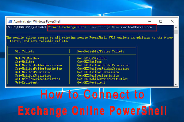 connect to Exchange Online PowerShell