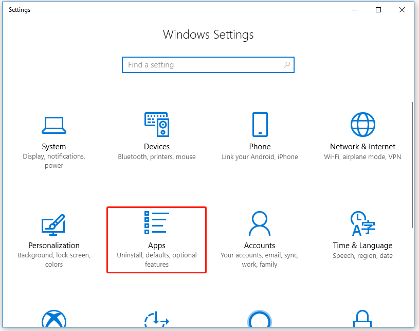 choose Apps