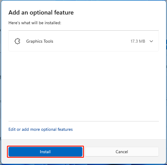 install Graphics Tools Windows 11
