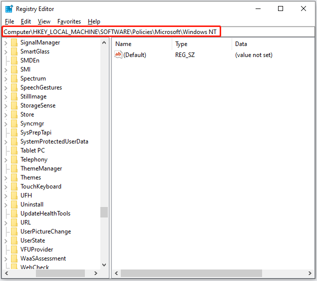 paste the path into the blank bar