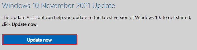click Update now