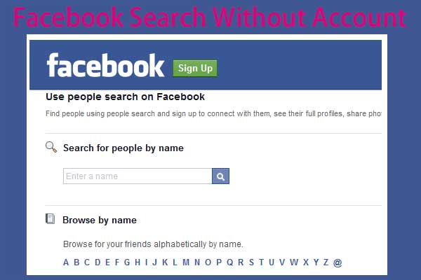Facebook search without account