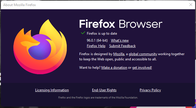 check Firefox version
