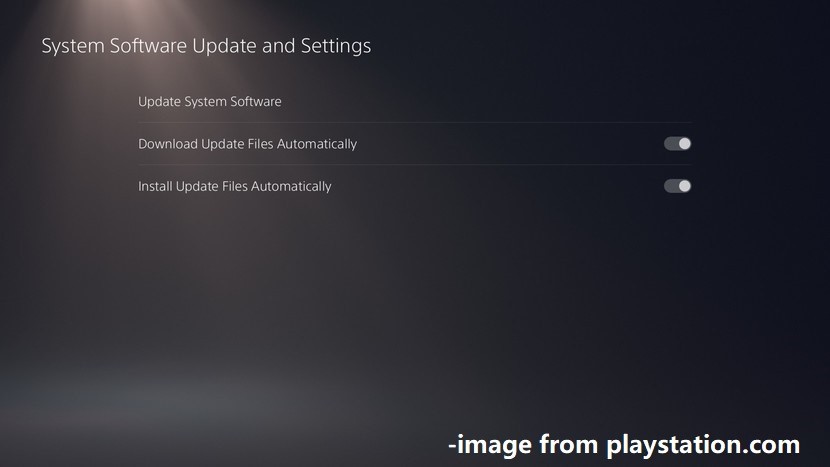 system software update and settings