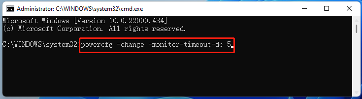 change lock screen timeout with CMD