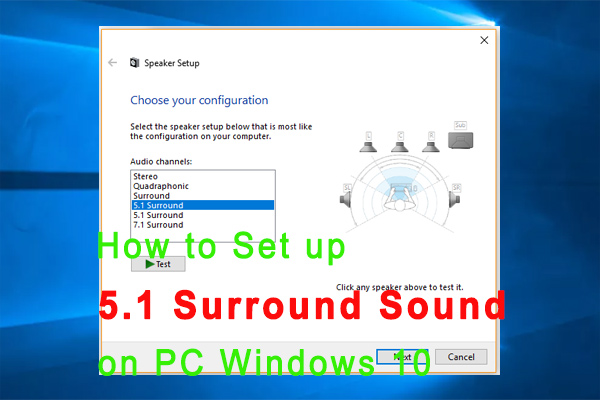how to set up 5.1 surround sound on PC Windows 10