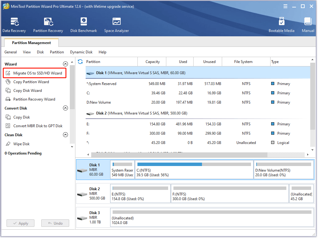 migrate OS to SSD/HD