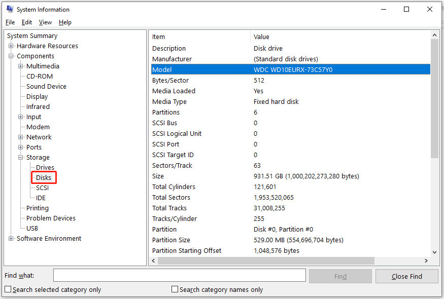 system information