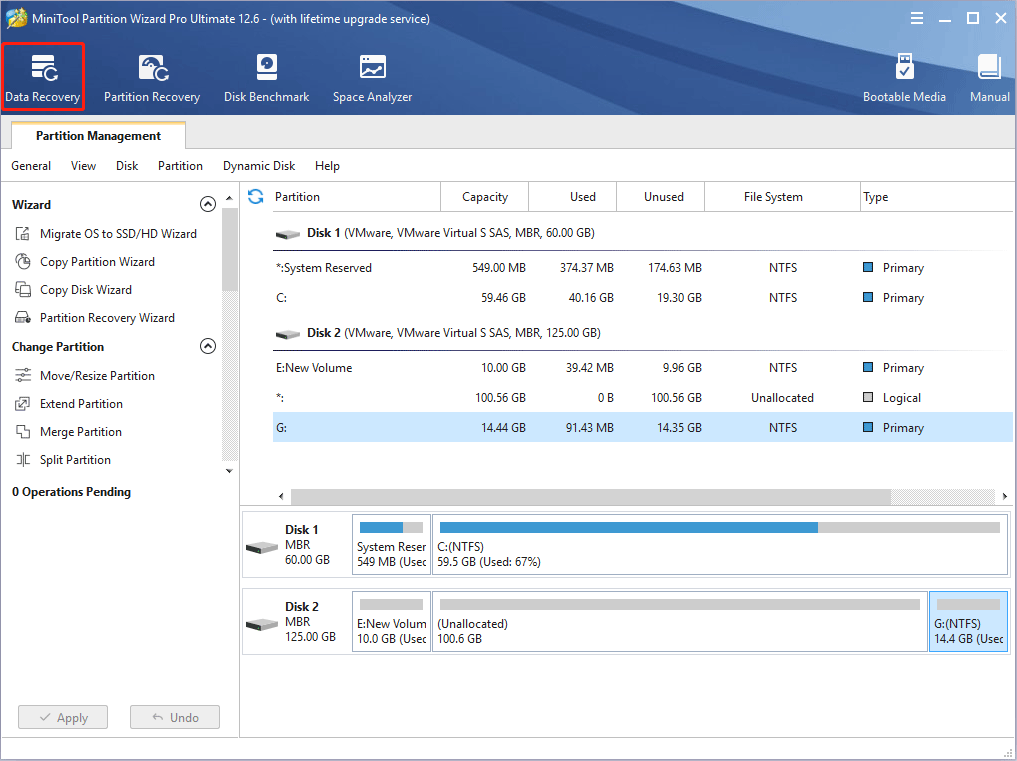 data recovery feature
