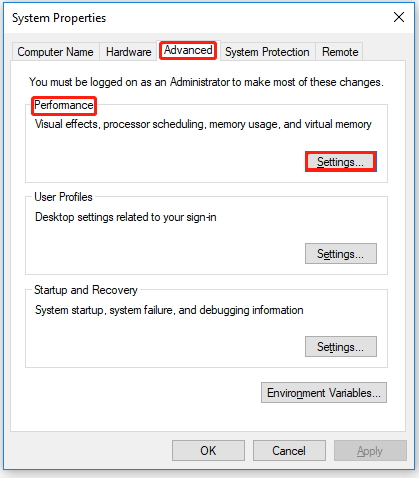 choose Settings