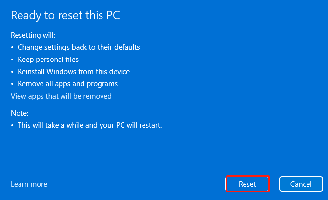 select a way to reinstall Windows 11
