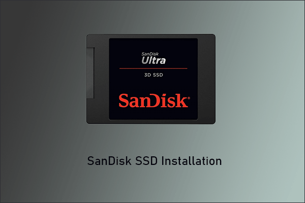 SanDisk SSD installation