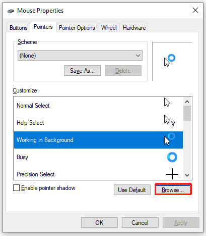 How to Change your Mouse Cursor Windows 10/7