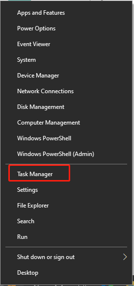 select Task Manager