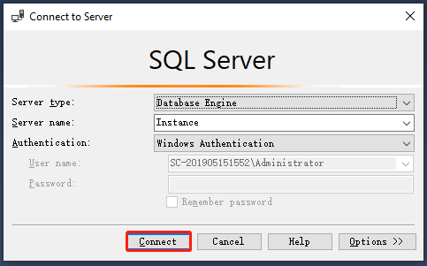 connect to SQL Server
