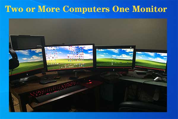 two computers one monitor