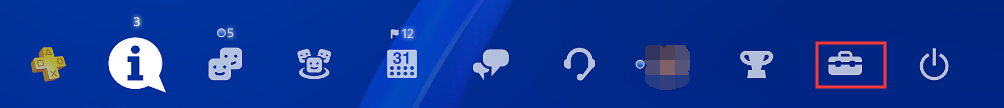 select Settings icon in PS4