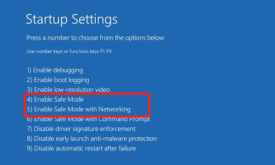 enable Safe Mode in Advanced options