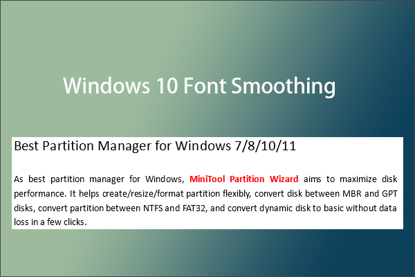 Windows 10 Font Smoothing