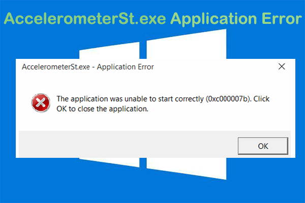 AccelerometerSt exe application error