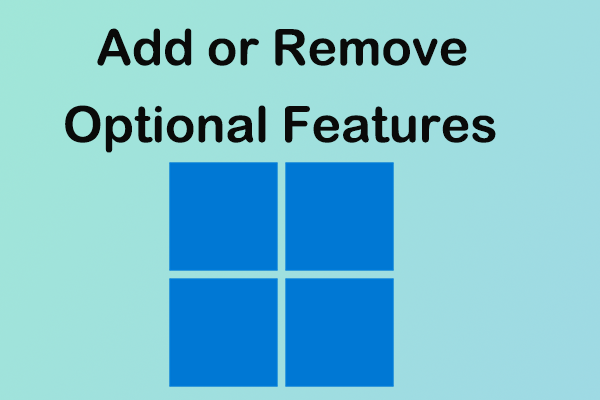 add or remove optional features in Windows 11