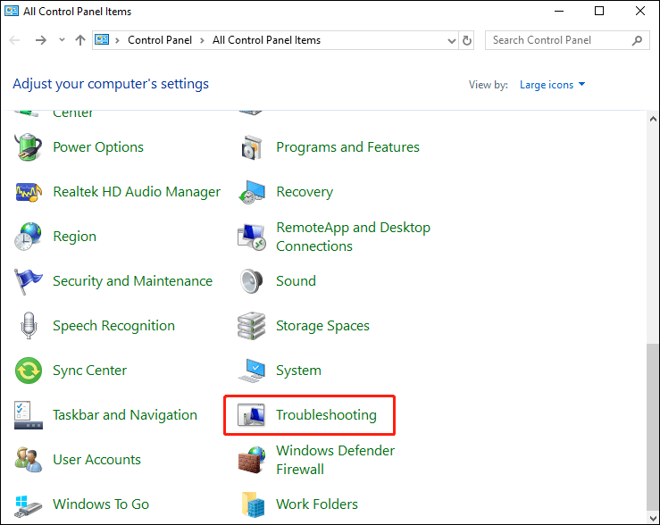 select Troubleshooting