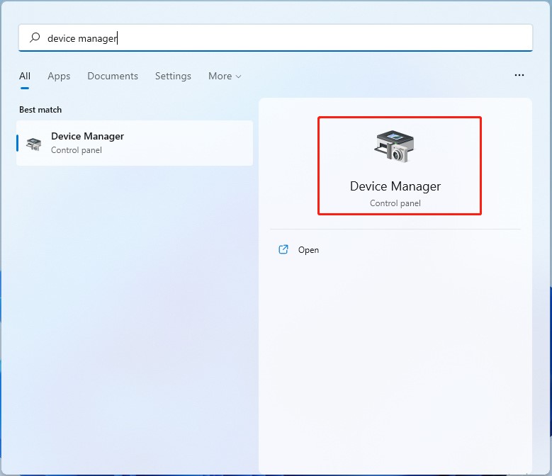 select Device Manager in Windows 11