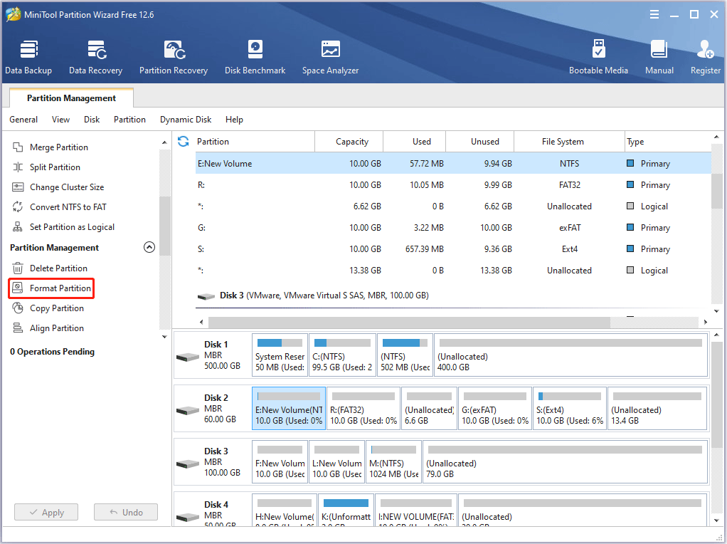 click Format Partition