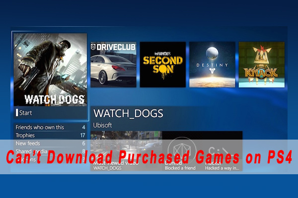 game won t download ps4