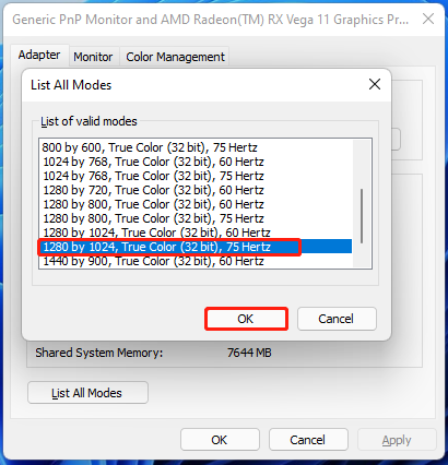 Radeon rx vega 11 graphics 2025 resolution