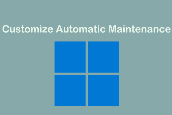 how to customize Automatic maintenance